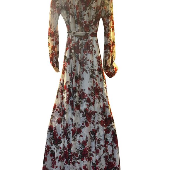 Long Floral, Flowy Dress | XL - Picture 2 of 4